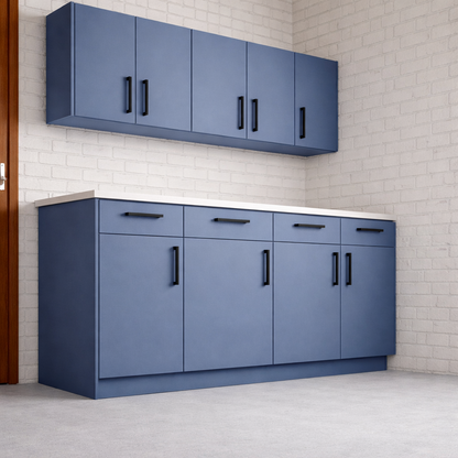 Custom Size Cashmere Blue MFC Slab Doors – Kitchen & Wardrobe Fronts