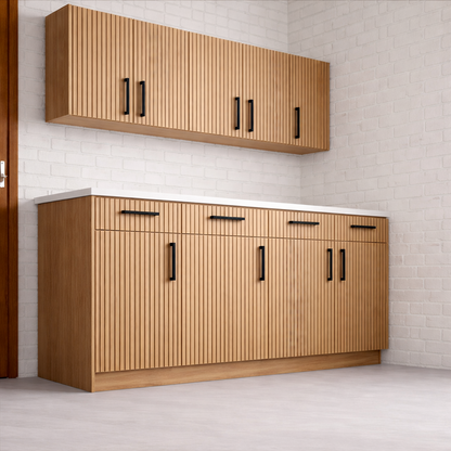 Wood Striped Slab Cabinet Doors – Bespoke MFC, Replacement kitchen doors