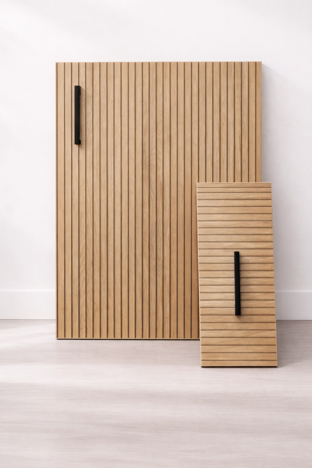 Wood Striped Slab Cabinet Doors – Bespoke MFC, Replacement kitchen doors