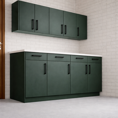 Custom Fir Green MFC Slab Doors – Kitchen Cabinet & Drawer Fronts