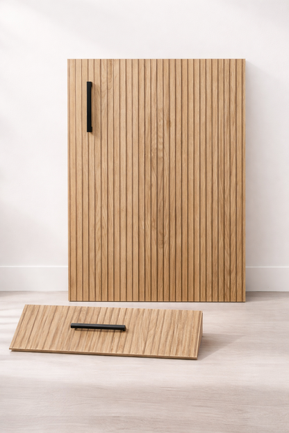 Wood Striped Slab Cabinet Doors – Bespoke MFC, Replacement kitchen doors