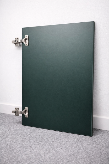 Custom Fir Green MFC Slab Doors – Kitchen Cabinet & Drawer Fronts